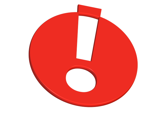 Achtung! - Rotes Ausrufezeichen als Hinweis-Symbol – steht für besondere Aufmerksamkeit oder wichtige Information.