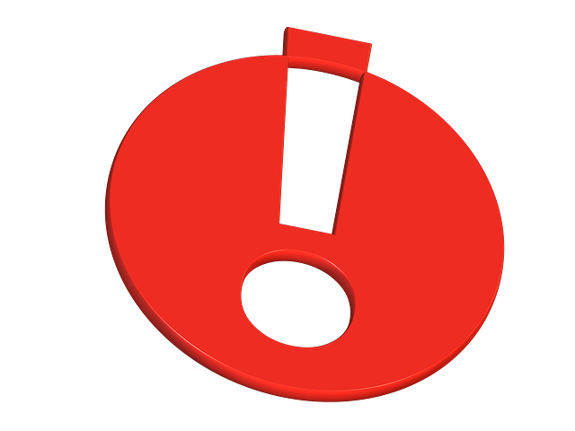 Achtung! - Rotes Ausrufezeichen als Hinweis-Symbol – steht für besondere Aufmerksamkeit oder wichtige Information.